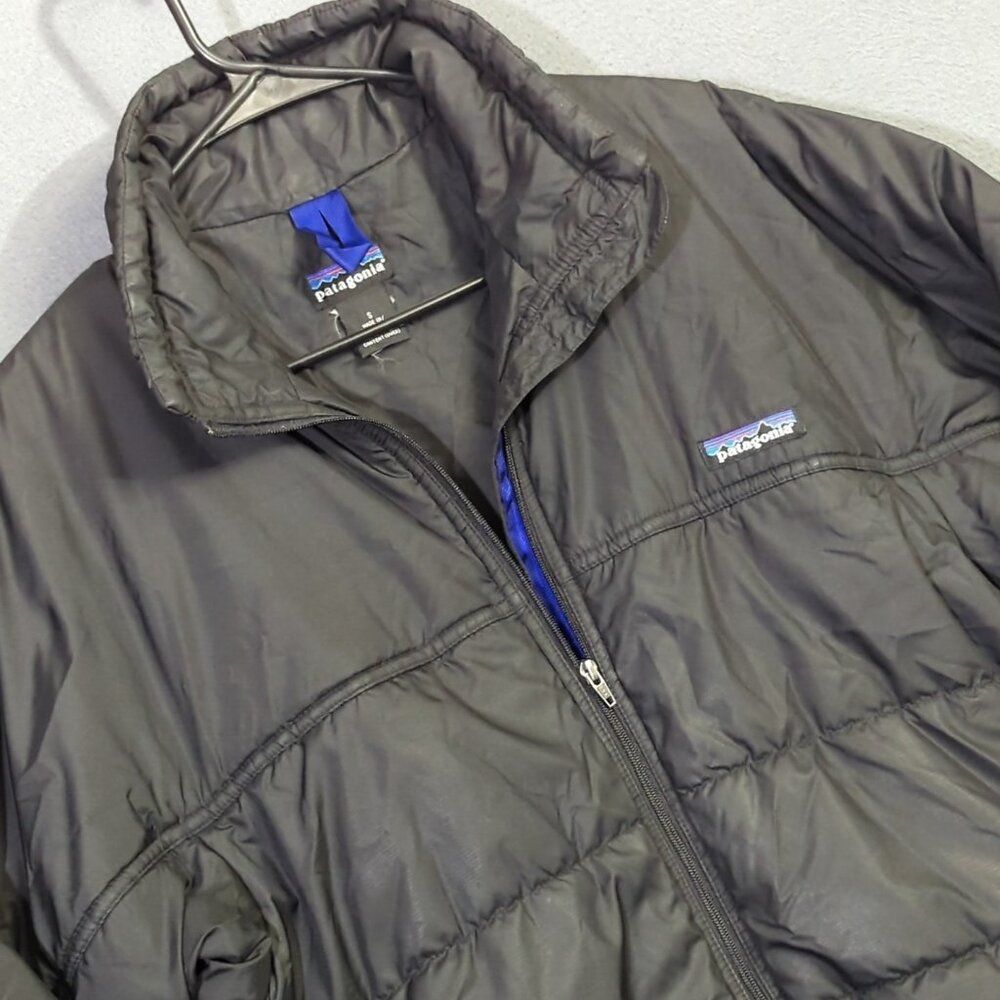 Patagonia VTG Fire Ball Jacket Men's S Black Full Zip Puffer Y2K Outdoor